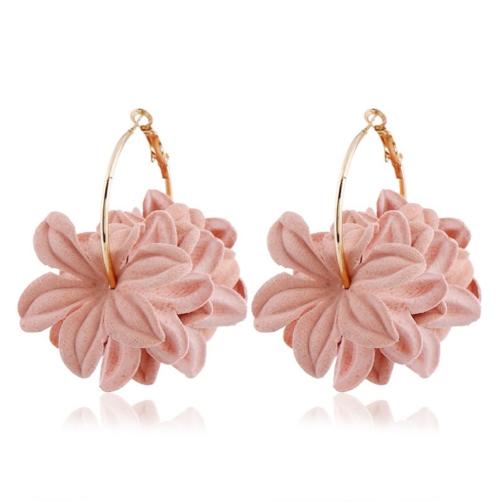 LAST PAIR! Flower Hoop Earrings
